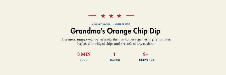 Grandma's Orange Chip Dip